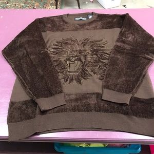 Heavy brown embossed sweater